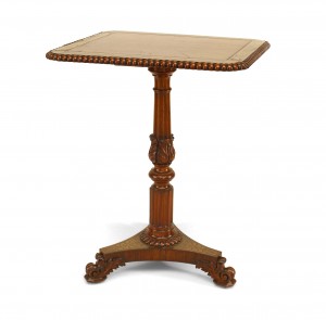 English regency rosewood and leather end table