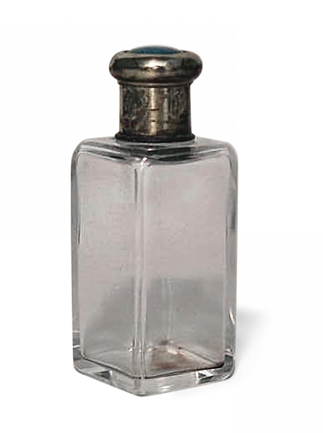 French victorian crystal and enamel perfume bottle