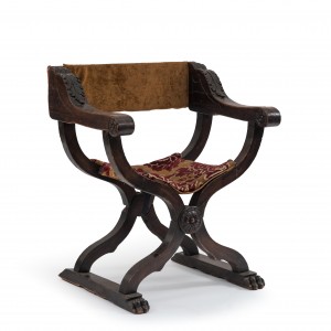 Italian renaissance walnut arm chair 3