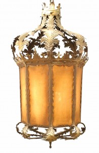 Italian venetian gilt iron hanging lanterns