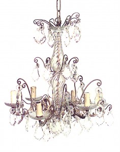French louis xv style bronze and crystal chandelier 5