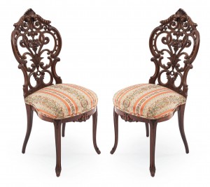 American victorian rosewood side chairs 1