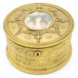 French victorian bronze dore box