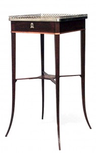 Russian neoclassic mahogany side table