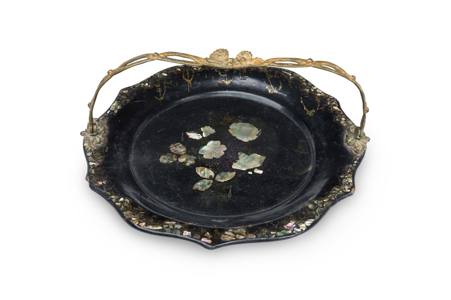 English victorian papier mache tray