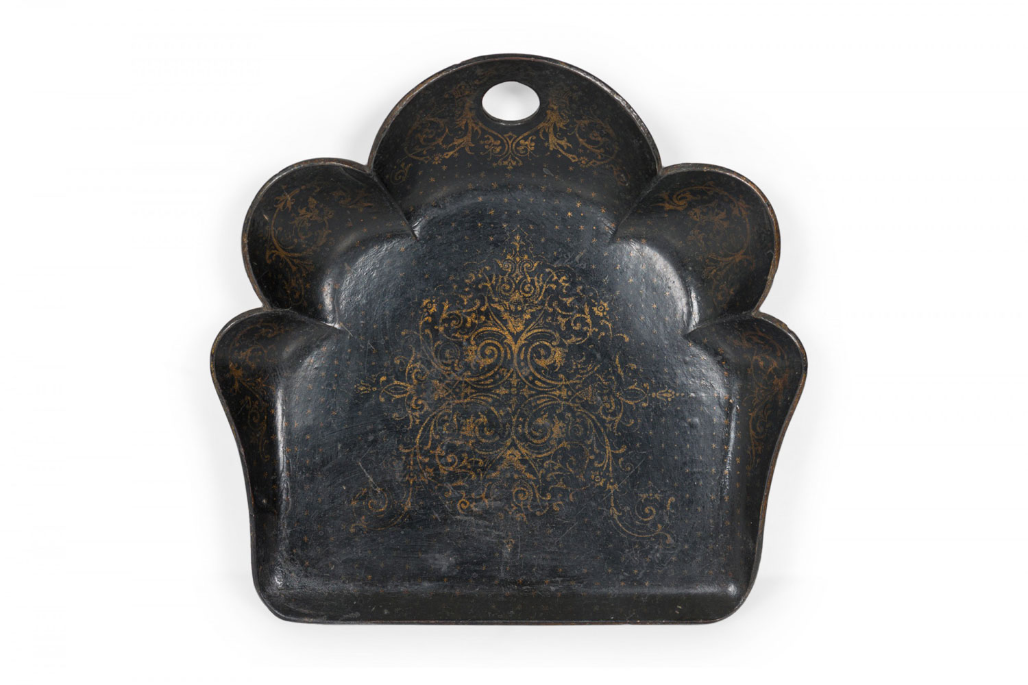 English victorian papier mache silent butler tray