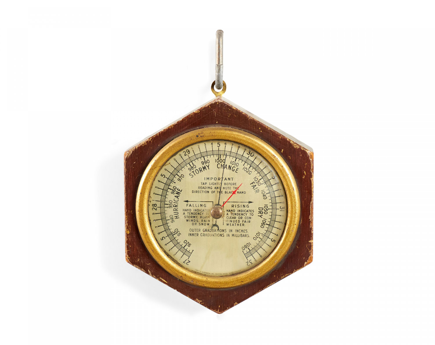 Small hexagonal shaped barometer