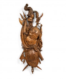 Italian neo classic fruitwood trophy wall plaque