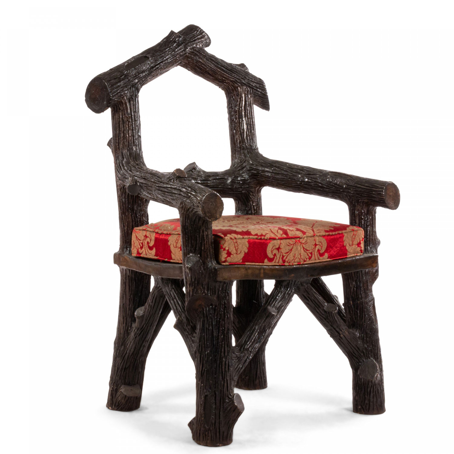 English victorian terra cotta arm chair