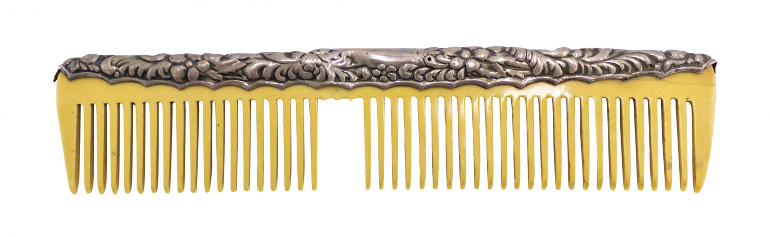 American victorian silver plate comb 2