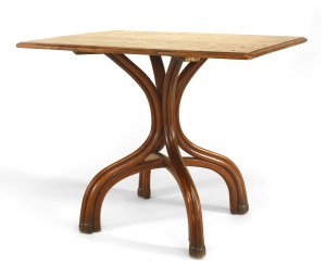 Bentwood walnut cafe table