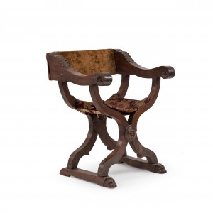 Italian renaissance walnut arm chair 11