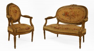 French louis xvi aubusson living room set 1