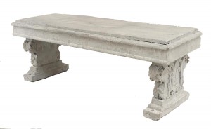 Outdoor painted wooden garden bench 1