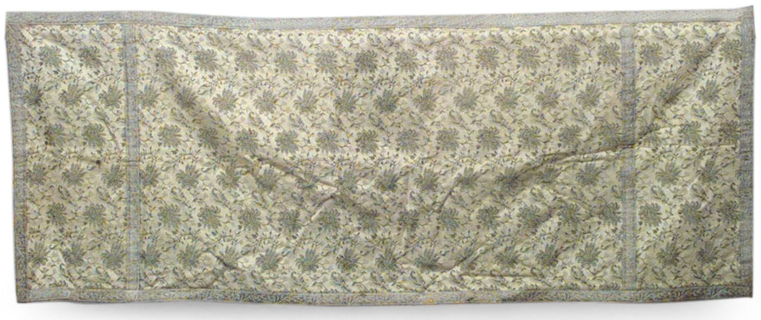 American victorian green floral table runner 1