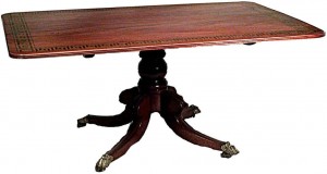 English regency mahogany dining table