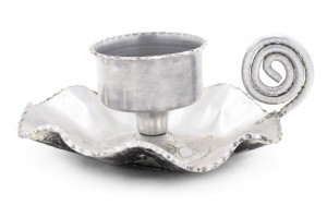 American mission style aluminum candlestick