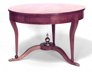 Austrian biedermeier cherrywood round center table