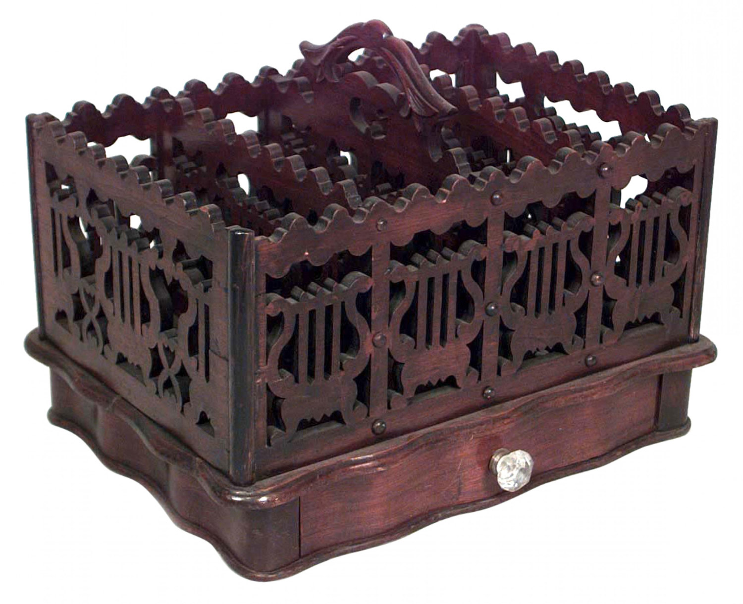 Victorian mahogany magazine rack