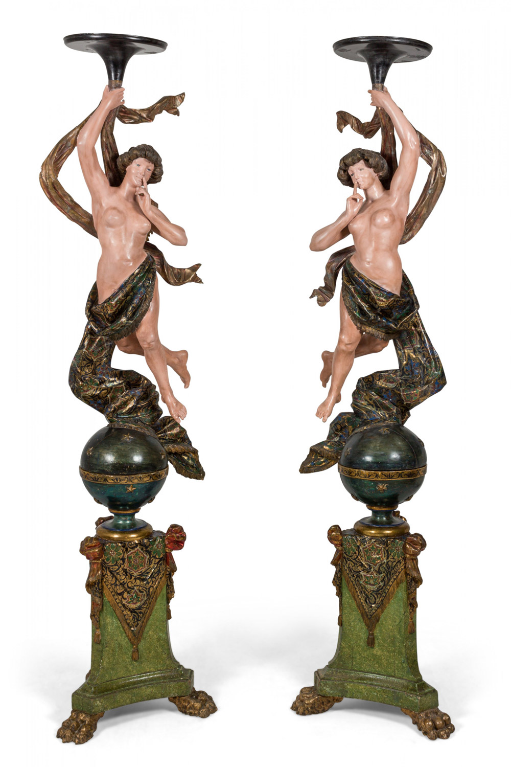 Italian venetian polychromed figures 3