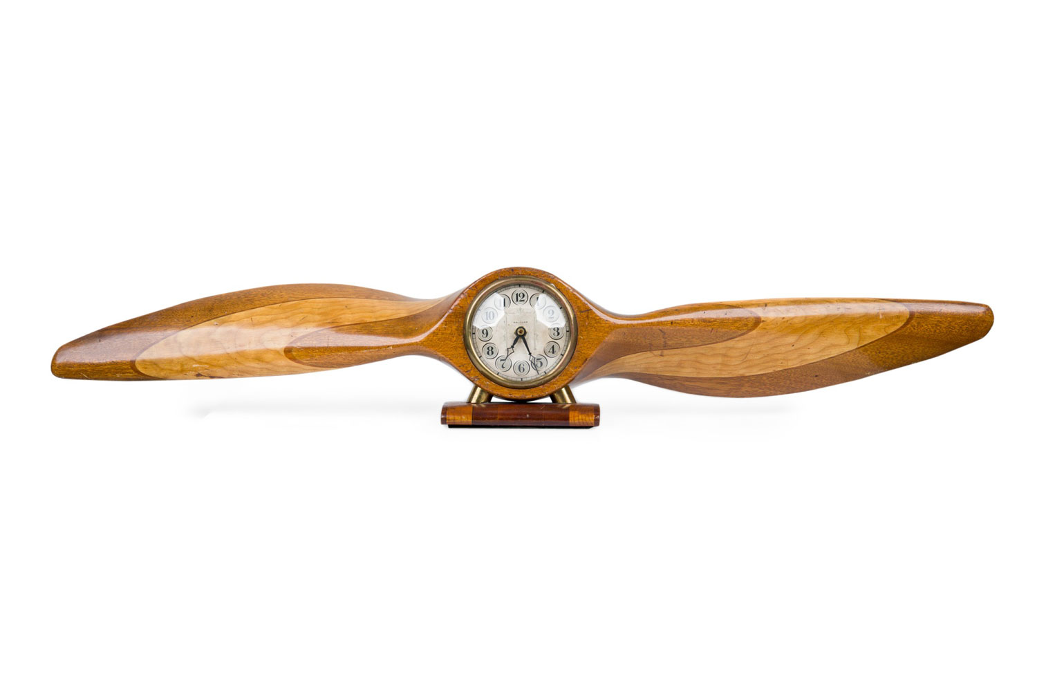 Art deco propeller desk clock