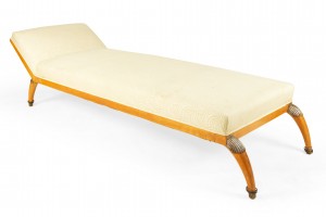 French art deco maple recamier