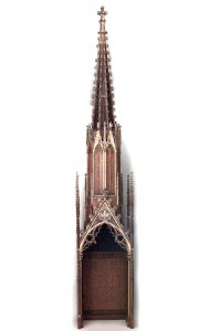 Dutch gothic oak and giltwood steeple
