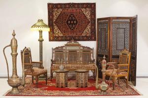 Moorish walnut living room set 1