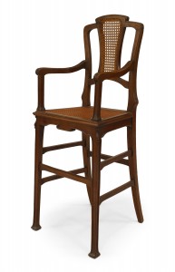 French art nouveau high chair