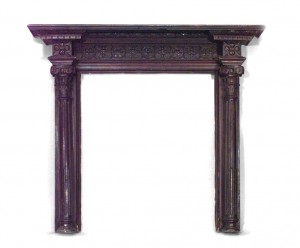 English georgian style oak carved mantel 1