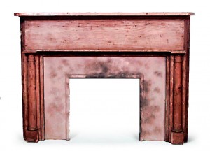 Country stripped pine mantel