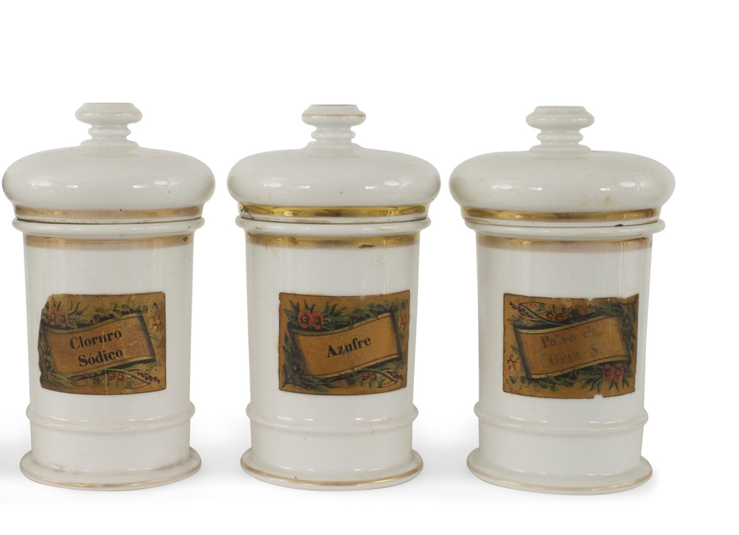 French victorian porcelain apothecary jars 1