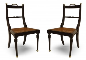 English regency rosewood side chairs