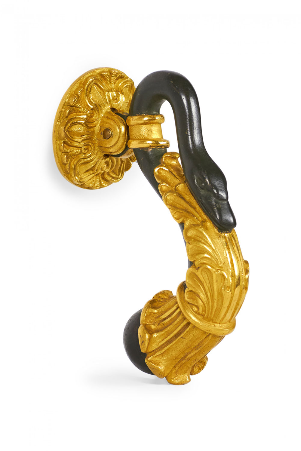 French empire bronze dore door knockers 1