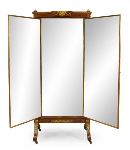 Louis xvi kingwood triptych cheval mirror 1