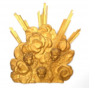 French louis xv gilt carved wall plaque