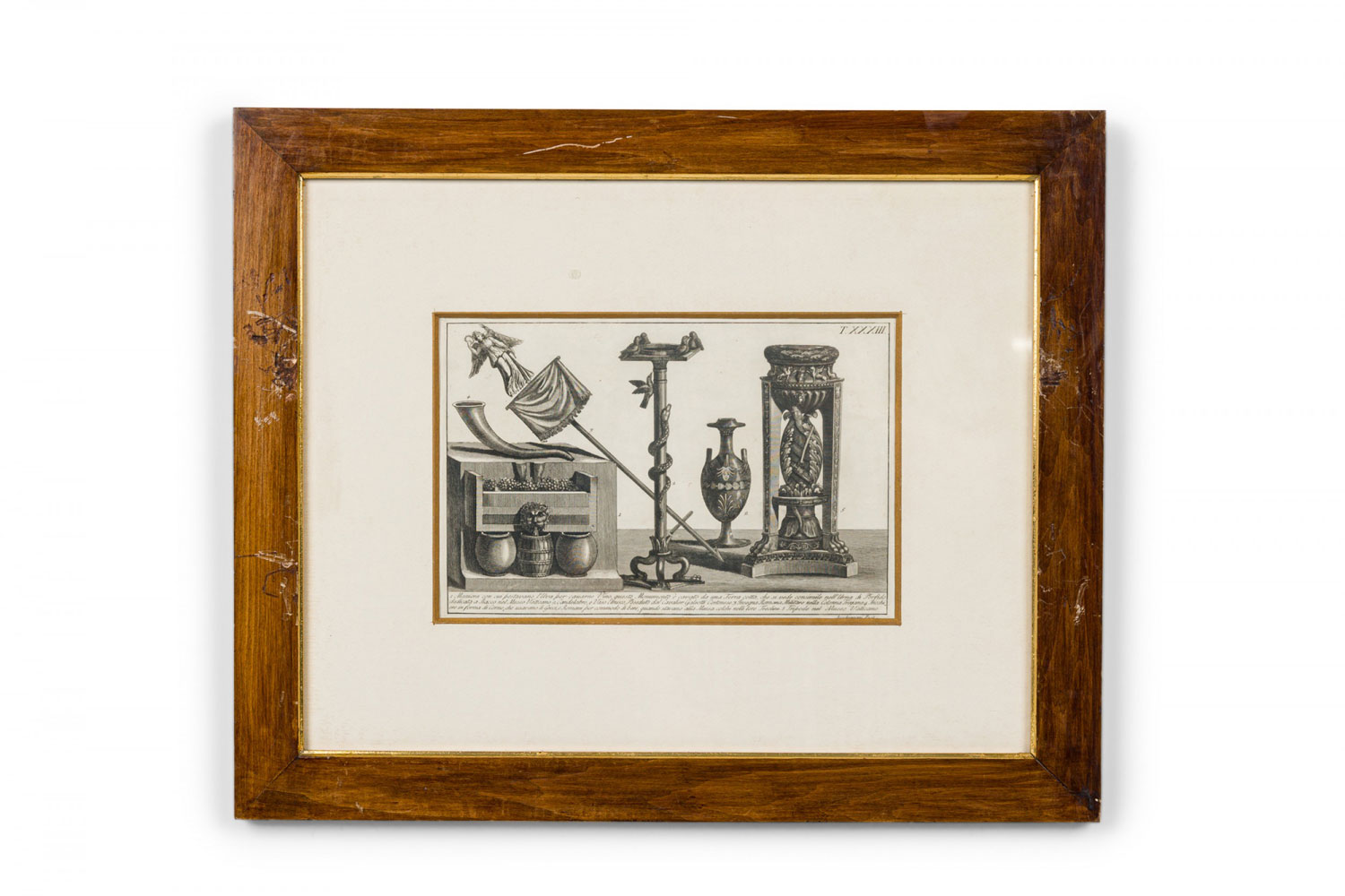Italian neo classic military objects print