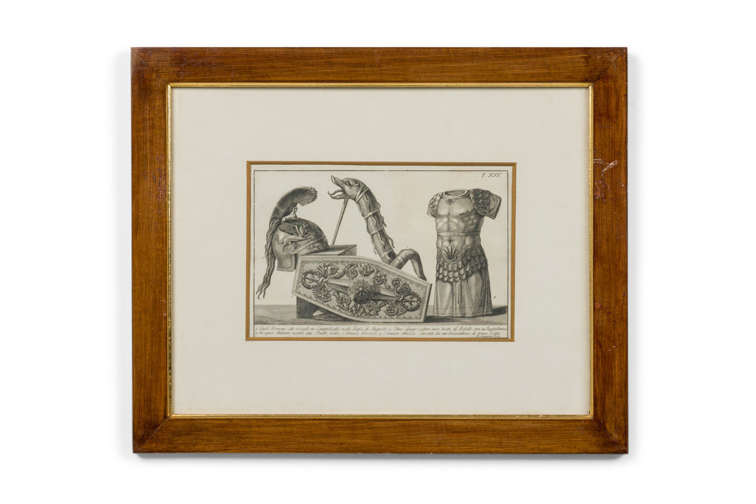 Italian neo classic military objects print 20 J