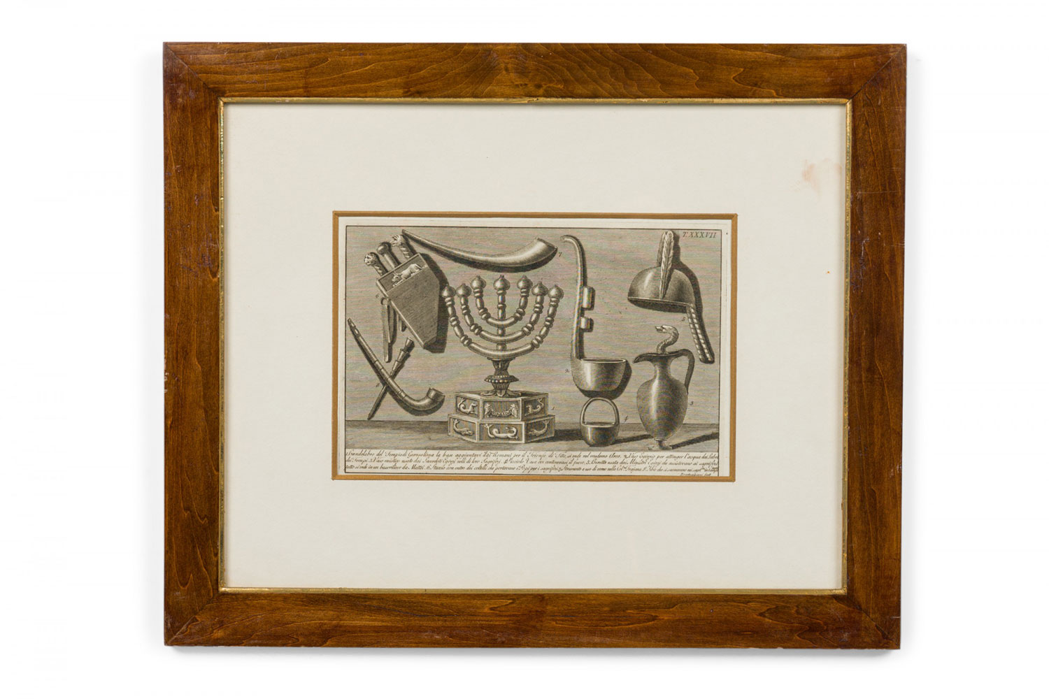 Italian neo classic military objects print 12