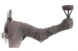 Pair of Italian Renaissance Wrought Iron Arm Wall Brackets