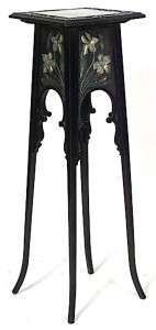 French art nouveau ebonized pedestal