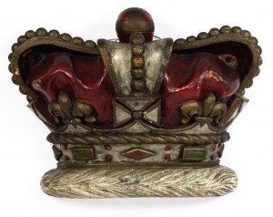 French victorian crown wall plaque