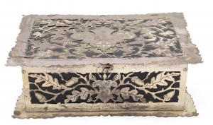 French victorian silver filigree box 1