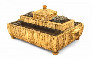 Anglo indian sandalwood and horn writing box