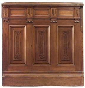 American victorian carved walnut paneled room