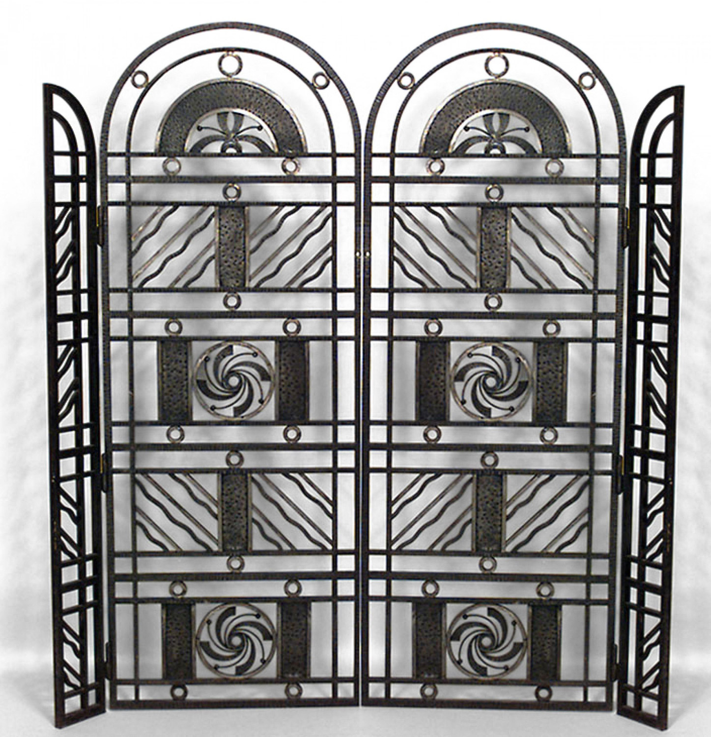French art deco iron filigree gate