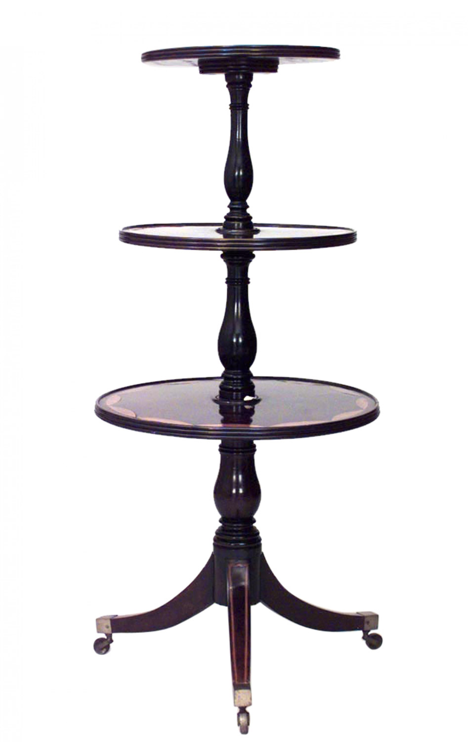 English sheraton mahogany 3 tier table