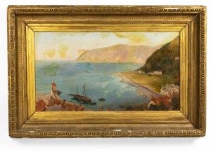 English victorian fisherman boat painting