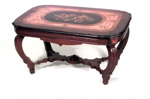 American victorian walnut rectangular coffee table