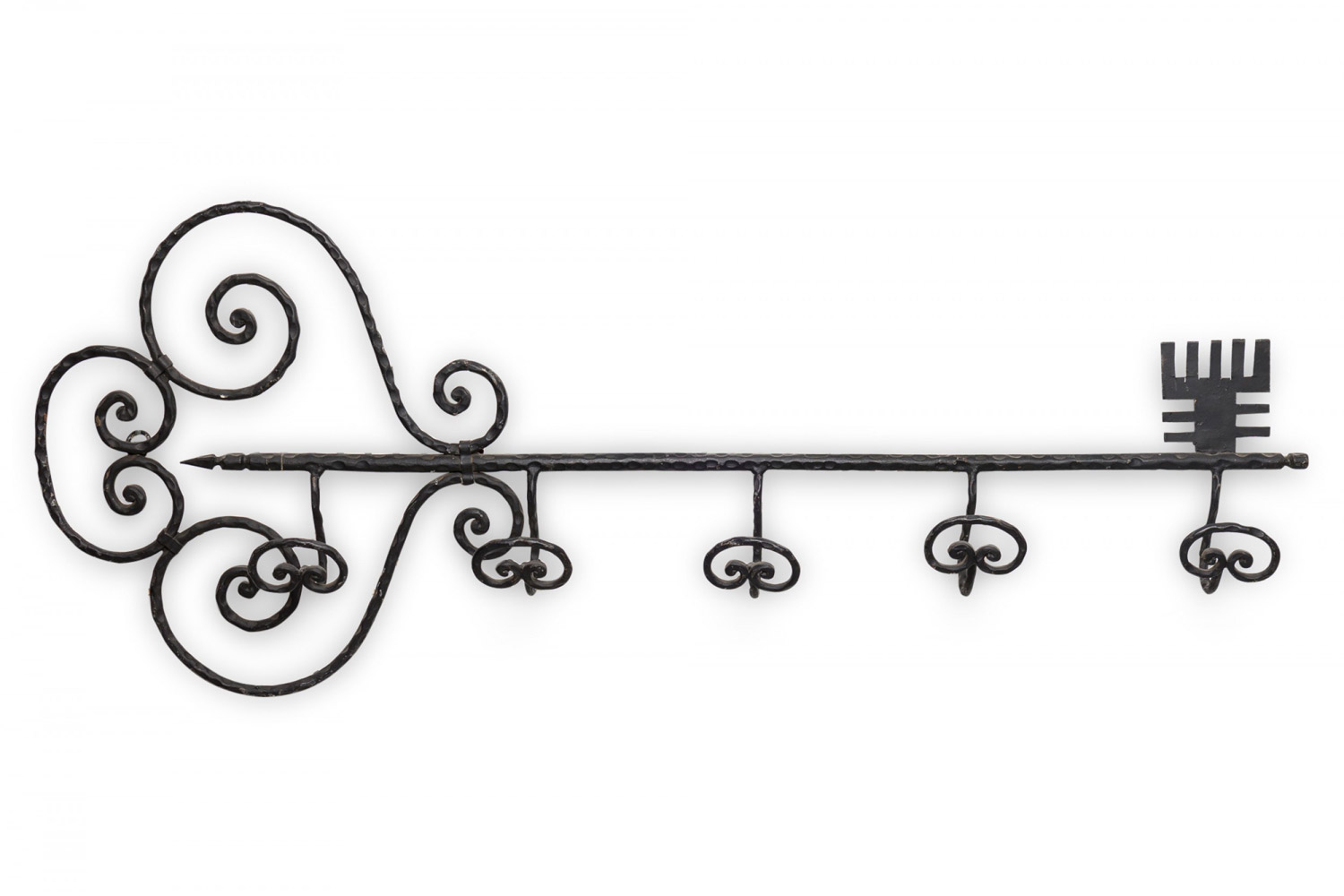 Country wrought iron key hatrack